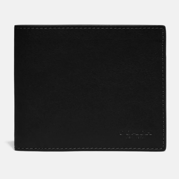 COACH Men's 3-In-1 Wallet (Sport Calf Leather, Black) - Picture 5 of 5